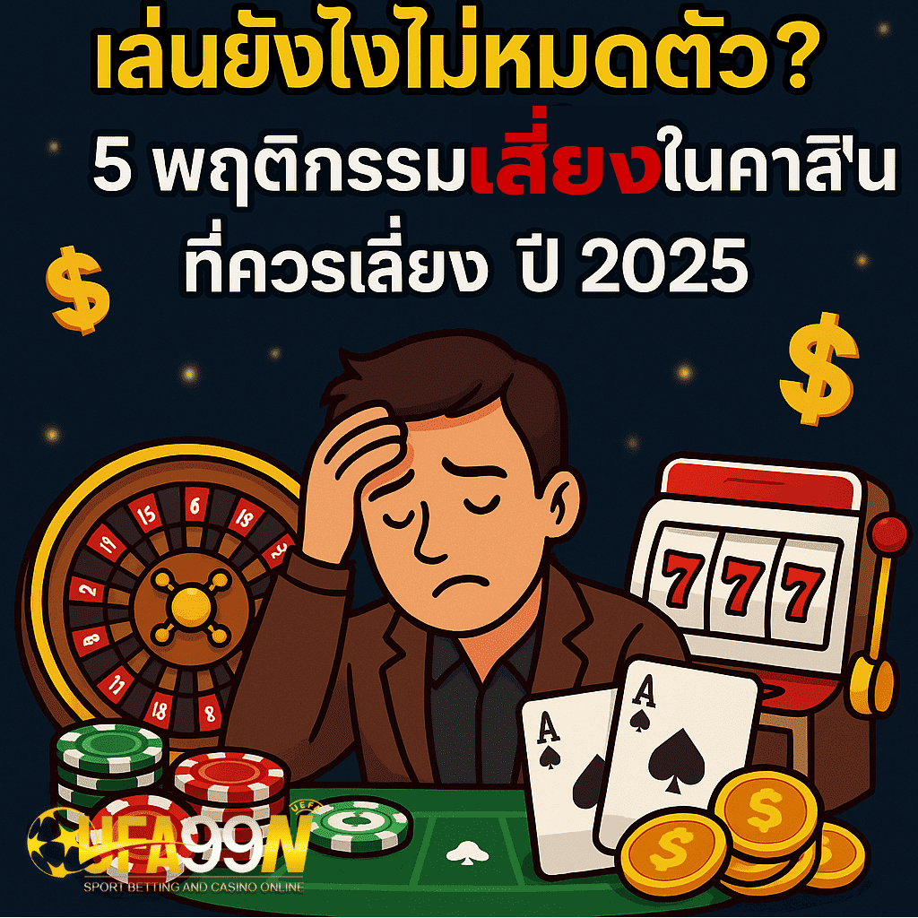 ภาพประกอบบทความจาก ufa99n แนะนำ 5 พฤติกรรมเสี่ยงในคาสิโนที่ควรหลีกเลี่ยง เพื่อเล่นคาสิโนออนไลน์ได้เงินจริงในปี 2025